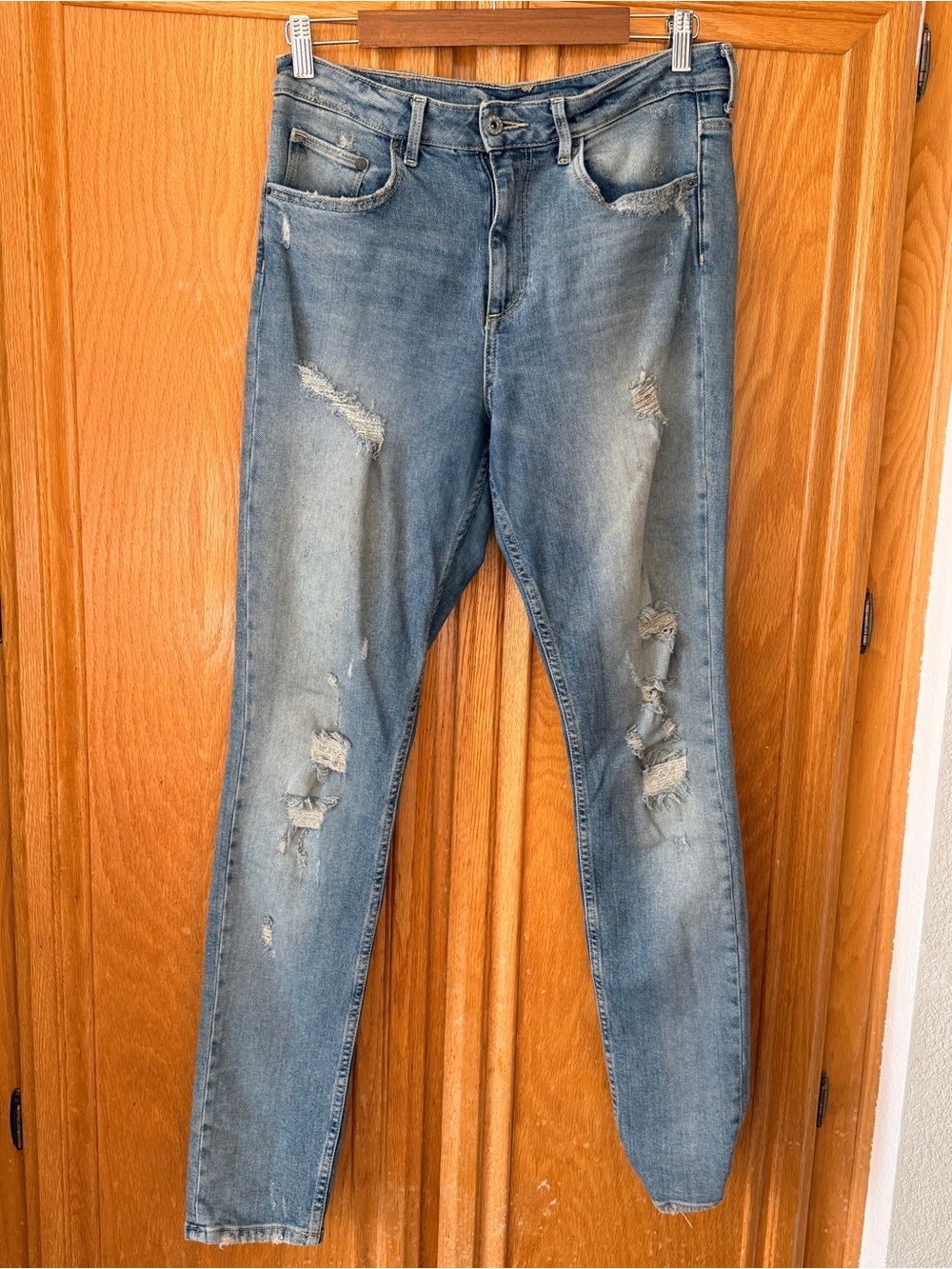 &denim by H&M blue women distressed skinny jeans size 29/32